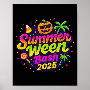 Summerween Sh 2025 Skeleton Beach Party Halloween Poster