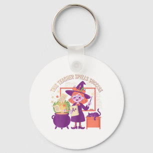 Summerween Skeleton Beach Party Halloween Vibes Key Ring