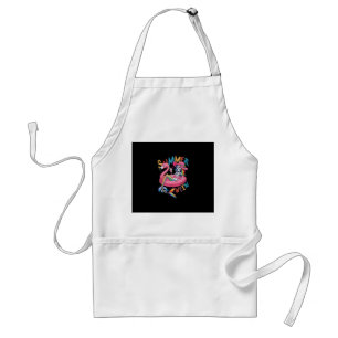 Summerween Skeleton Flamingo Summer Halloween Wome Standard Apron