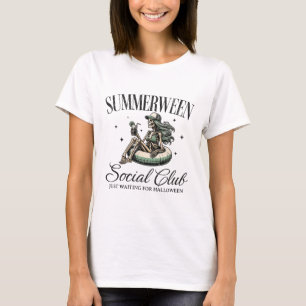 Summerween Social Club Halloween In Summer Pool Sk T-Shirt