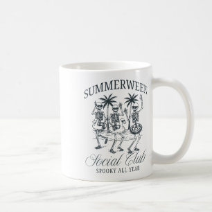 Summerween Social Club Spooky All Year Skeleton Ha Coffee Mug