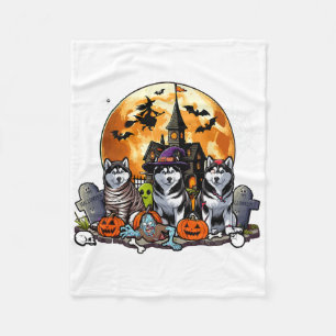 Summerween Social Club Spooky All Year Skeleton Ha Fleece Blanket