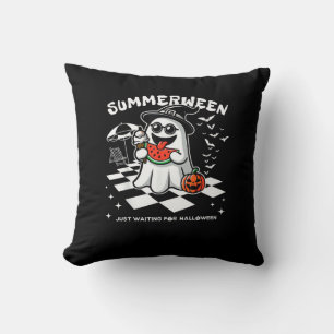 Summerween Spooky Halloween Summer Vibes Pumpkin G Cushion