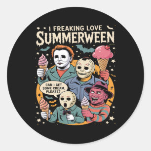 Summerween Spooky Summer Summerween Party Hallowee Classic Round Sticker