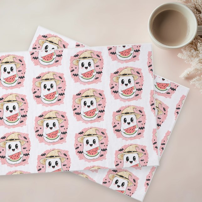 Summerween Summer Halloween Cute Ghost Tissue Paper (Creator Uploaded)