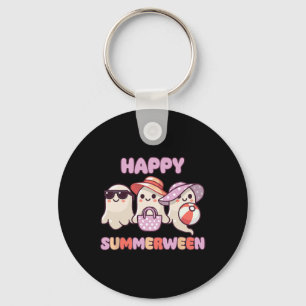 Summerween Summer Halloween Ghost  Key Ring