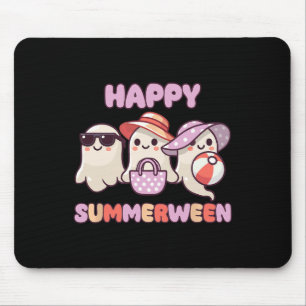 Summerween Summer Halloween Ghost  Mouse Pad