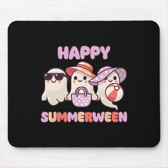 Summerween Summer Halloween Ghost  Mouse Pad (Front)