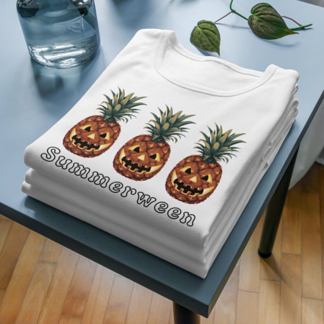 Summerween Summer Halloween Pineapple T-Shirt (Creator Uploaded)