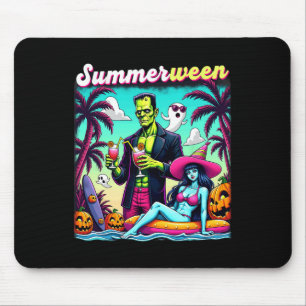 Summerween Summer Halloween Zombie Frankenstein Bo Mouse Pad