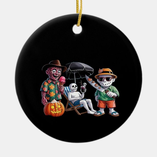 Summerween - Summerween Beach - Summerween Witch - Ceramic Ornament (Front)