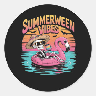 Summerween - Summerween Beach - Summerween Witch - Classic Round Sticker