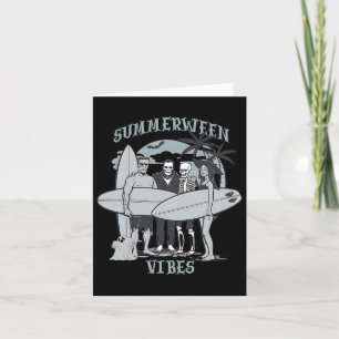 Summerween Surfing Monsters Clic Halloween Vibes G Card