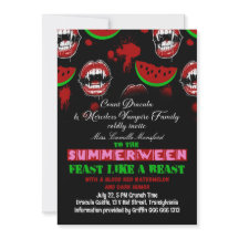 Summerween Vampire Party Funny Invitation