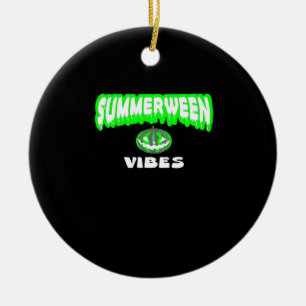 Summerween Vibes Classic Ceramic Ornament