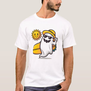 Summerween Vibes: Cute and Spooky Summer Ghost T-Shirt