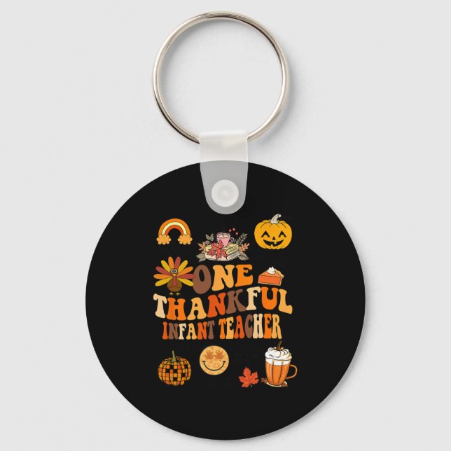 Summerween Vibes Funny Skeleton Halloween Beach Va Key Ring (Front)