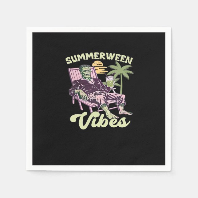 Summerween Vibes Halloween Classic Napkin (Front)