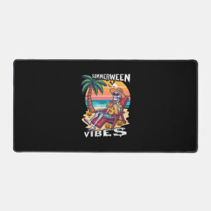 Summerween Vibes Halloween Skeleton Desk Mat