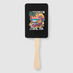 Summerween Vibes Halloween Skeleton Hand Fan
