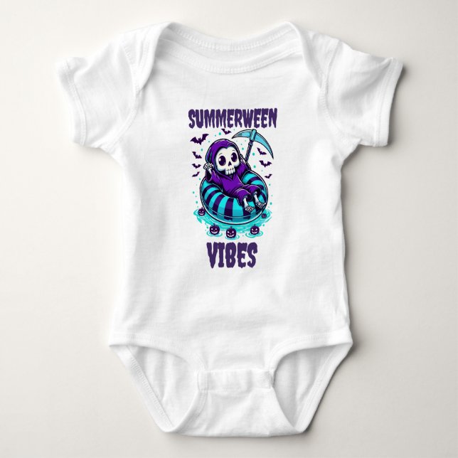 Summerween Vibes – Reaper Relaxed Baby Bodysuit (Front)