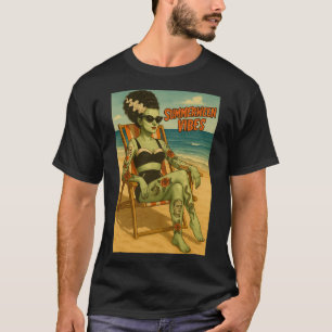 Summerween Vibes Retro Beach Gothic Style Tee