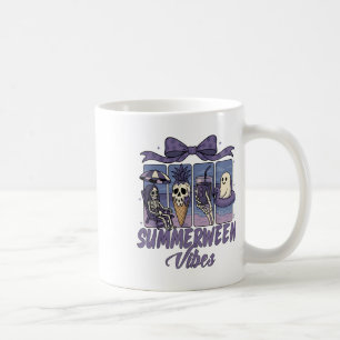 Summerween Vibes Skeleton Ghost Beach Party Hallow Coffee Mug