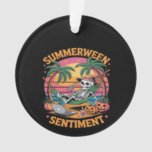 Summerween Vibes, Skeleton Summer Vacation, Summer Ornament