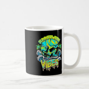 Summerween Vibes Skull Horror Beach Hello Summer B Coffee Mug