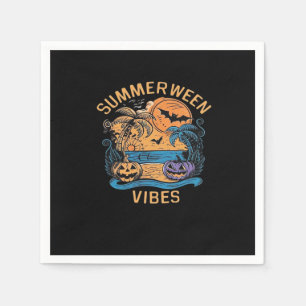 Summerween Vibes Spooky Summer Pumpkin Classic Fun Napkin