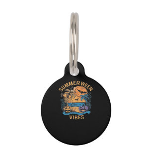 Summerween Vibes Spooky Summer Pumpkin Classic Fun Pet Tag