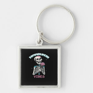Summerween Vibes Spooky Summer Pumpkin Classic Key Ring