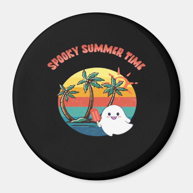 Summerween Vibes - Spooky Summer Time Classic Magnet (Front)