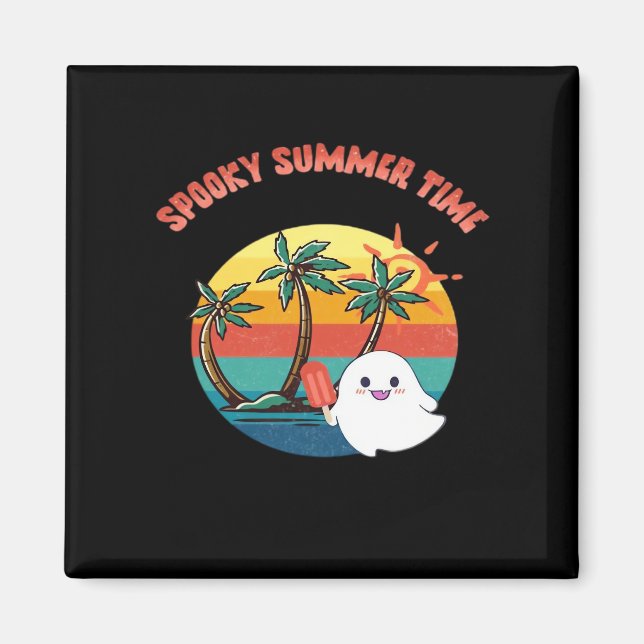 Summerween Vibes - Spooky Summer Time Classic Magnet (Front)