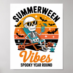 Summerween Vibes Spooky Year Round Halloween Spook Poster