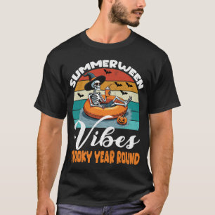Summerween Vibes Spooky Year Round Halloween Spook T-Shirt