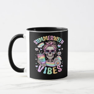 Summerween Vibes Sweet Skeleton Girl Summer Hallow Mug