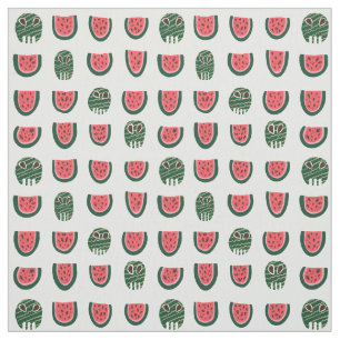 Summerween Watermelon Skull Fabric
