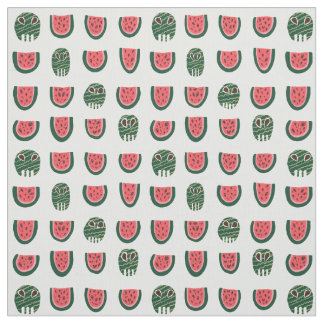 Summerween Watermelon Skull Fabric