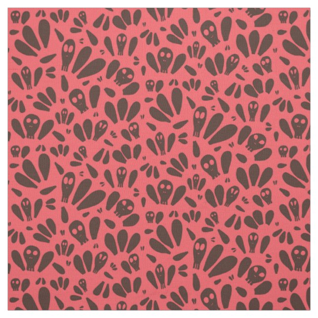 Summerween Watermelon Skull  Fabric (Swatch)