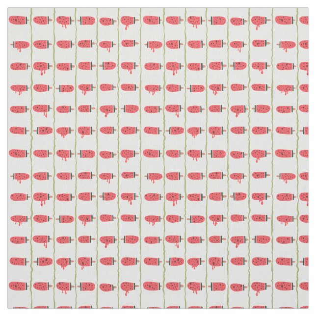 Summerween Watermelon Skull  Fabric (Swatch)