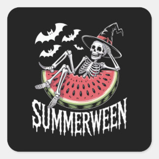 Summerween Watermelon Square Sticker