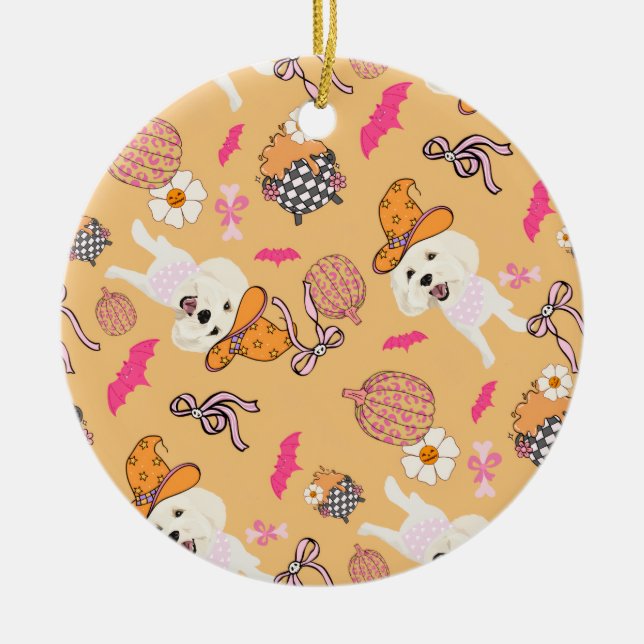 Summerween Witches and  Ceramic Ornament (Front)