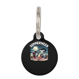 Summerween With A Family Of Vampires At The Beach Pet Tag
