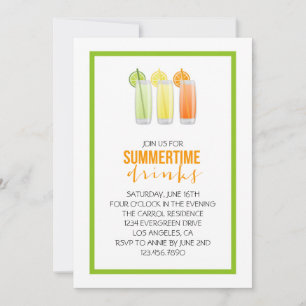Summery Drinks Party Invitation