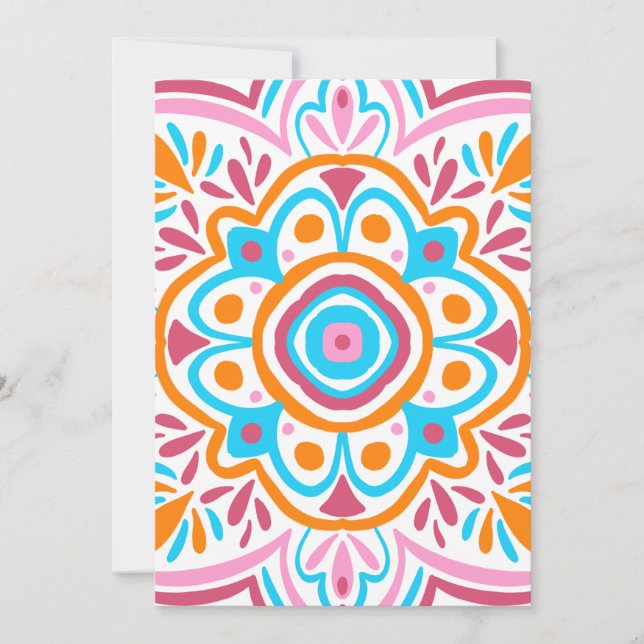 Summery mandala invitation (Front)