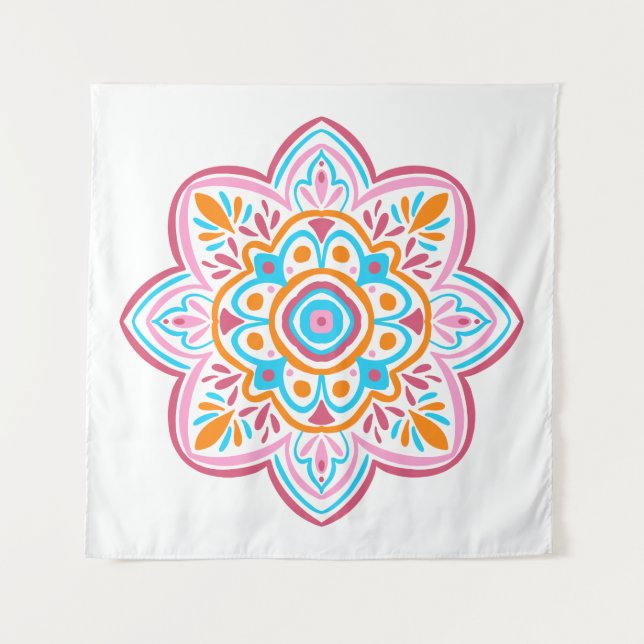 Summery mandala tapestry (Front)