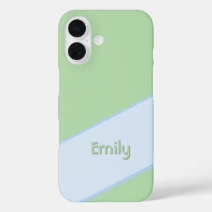 Summery mint case with personalised name