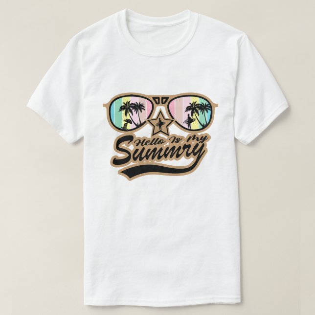 summery sunglass t shirt design (Design Front)