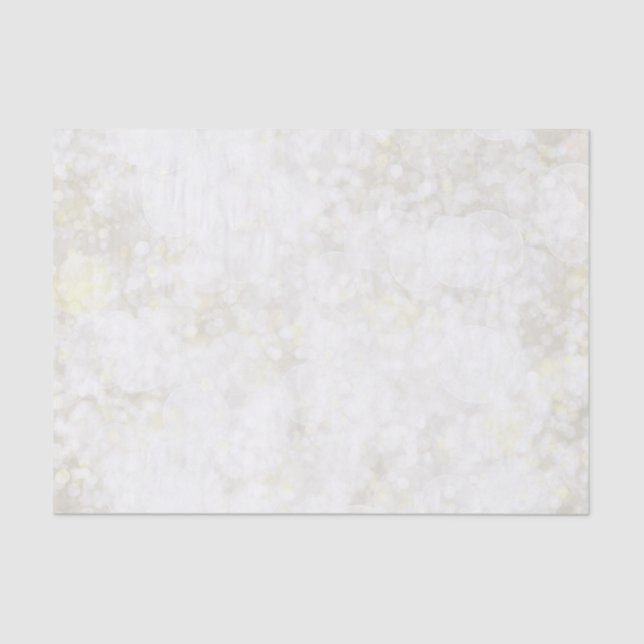 Summery White Fairy Dust Tissue Paper (Front)